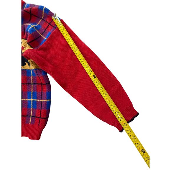 VTG Gitano Knit Plaid Scottie Dog Pullover Sweater Grandma Core SZ Small Medium - Picture 13 of 15